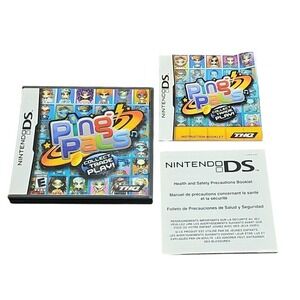 Ping Pals Nintendo DS Original Case & Manual Replacement Authentic No Cartridge‎